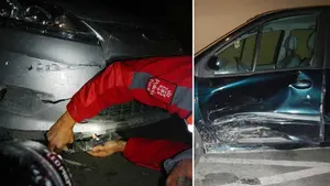 Un joven de 19 años de Castejón que no sabía conducir provoca un accidente al colisionar con otro coche
