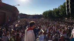La concentración de aurororos de Navarra llena de melodías y cánticos las calles de Milagro