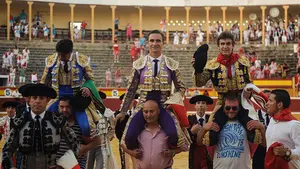 Triple puerta grande en la alternativa de Javier Marín en Tudela: las fotos de una tarde para la historia