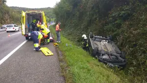 Tormentosa tarde en las carreteras navarras con ocho accidentes en menos de cuatro horas