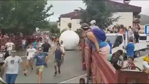 Más peligrosos que los Cebada Gago: dos heridos graves en unos encierros con 'bolas' de más de 200 kilos