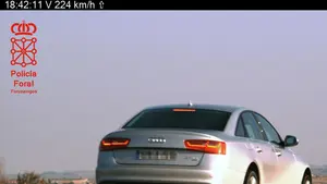 Locura al volante en Tudela: la Policía Foral 'caza' a un coche que circulaba a 224 Km/h por la autopista