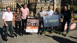 A la Maratón sobre patines Pamplona - Puente se le une el desafío entre Pancho Egozcue y Ioseba Fernández