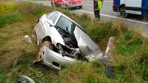 Estremecedora salida de vía en Navarra: una vecina de Villatuerta resulta herida grave tras perder el control en Larraga