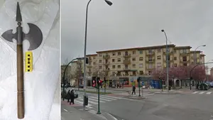 Una mujer amenaza y hiere con un hacha a dos familiares en el rellano de unas viviendas de Pamplona