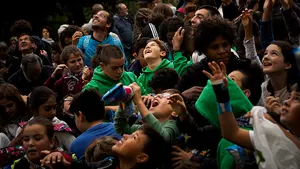 Pamplona arranca las fiestas de San Fermín Chiquito con un chupinazo protagonizado por los más pequeños