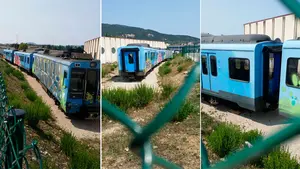 Asirón deja tiradas en un solar las joyas del ferrocarril que regalaron a Pamplona para un parque