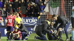 Dos cabezazos dejan fuera de juego a David Rodríguez y a Sergio Herrera en el encuentro contra el Alcorcón