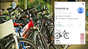 Detenido cuando regateaba a agentes de la Policía Foral la bicicleta que había robado en Orcoyen