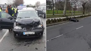 Tres choques en las calles de Pamplona dejan a una conductora, un ocupante y un motorista heridos