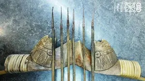 El peligroso hallazgo en un contenedor de basuras en Tudela: un arco primitivo con flechas