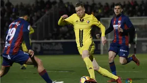 La expulsión de Carlos Clerc ante el Huesca es la tercera que sufre Osasuna en toda la temporada