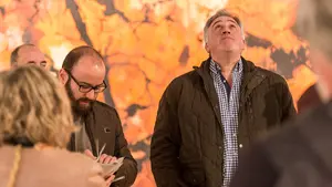 Asirón, el primero en 'reflexionar' sobre el futuro del Monumento a los Caídos en una visita guiada