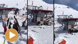 Un telesilla pierde el control y comienza a catapultar esquiadores dejando hasta ocho heridos