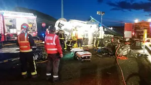 Muere un camionero de Sarriguren de 45 años accidentado en la autopista AP-15 a la altura de Unzué 