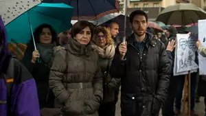 Acoso a los políticos de UPN presentes en la manifestación de las pensiones: "¿Qué queréis, que os saquemos a hostias?"