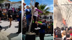 Linchan y queman en un acto popular a una muñeca de Ana Julia Quezada, la asesina confesa de Gabriel Cruz