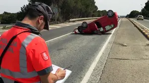 Un accidente de tráfico en Castejón deja dos heridos: un menor y un vecino de 28 años de Cascante 