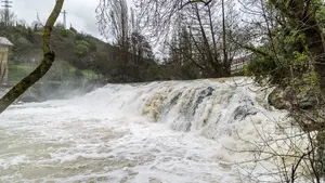 Las espectaculares imágenes que están dejando las crecidas de los ríos en Navarra