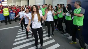Batucada y chistorrada para convertir en una fiesta los momentos previos al partido de Osasuna ante el C&oacute;rdoba