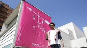 Su boceto, a escala gigante en Pamplona: el estudiante Luis Guijarro gana el certamen 'Imagina Civican'