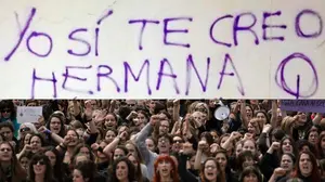 La genial respuesta a una pintada que denuncia la incoherencia de muchas de las protestas contra el fallo de 'La Manada'