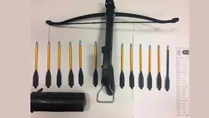 Combo de delitos: detenido en Mélida por amenazar con una ballesta sin licencia a sus padres