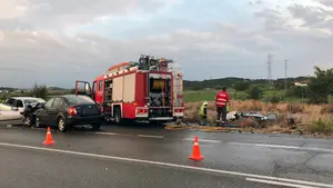 Así han quedado los vehículos implicados en el accidente mortal de Murchante