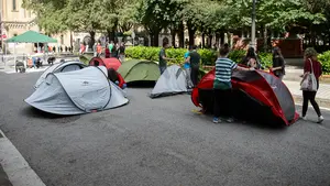Asirón permite una acampada ilegal de la izquierda abertzale para exigir la libertad de los agresores de Alsasua