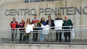 Ezkurdia y Zabaleta 'entre rejas': los pelotaris juegan un partido en la c&aacute;rcel de Pamplona