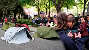 Policías de Pamplona: "Asirón prohíbe nuestra asamblea y autoriza la acampada de los que nos apalean"