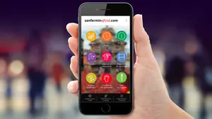 El recorrido de los gigantes y de las peñas como principal novedad en la app de San Fermín