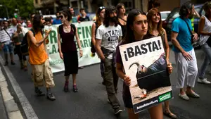 Una manifestación de animalistas reclama unos Sanfermines "libres de maltrato animal"
