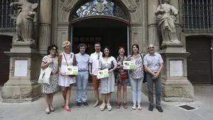 La Floristería San Fermín hace honor a su nombre y gana el concurso de escaparates sanfermineros