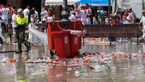 El alcalde de Pamplona indica que los 80.000 kilos menos de basura en Sanfermines pueden deberse al vaso reutilizable