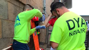 Atendidos dos mozos en la plaza de toros tras quedar inconscientes por un fuerte traumatismo en la cabeza