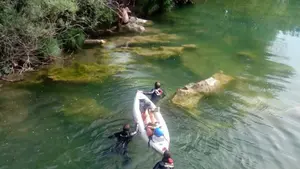 Rescatada una mujer tras quedar bloqueada mientras recorría el cauce del río en la foz de Arbayún