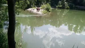 Atrapadas en un islote: cinco jóvenes son rescatadas en la zona del Puente del Diablo de la Foz de Lumbier