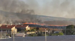 El incendio forestal que ha puesto en jaque a Zizur ha sido provocado por un grupo de menores