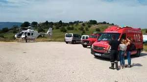 Cae desde una grúa y es trasladado al Hospital de Navarra: se registra un nuevo accidente laboral