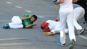 Emoción hasta el final: los toros de Macua dicen 'adiós' con un encierro rápido en las calles de Tafalla