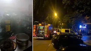 Incendio en la cocina de un bar de Pamplona: una freidora en llamas provoca un gran susto