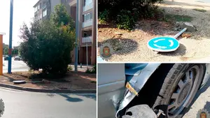 Conducía drogada: interceptada tras sufrir un accidente en Tudela y darse a la fuga