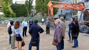 Así quedará la nueva plaza de Pamplona tras el derribo de un histórico comercio de la calle Mayor
