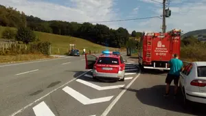 Una mujer es trasladada en helicóptero tras resultar herida en un accidente de tráfico en Urrasun