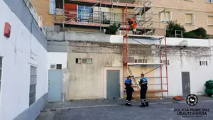 Accidente laboral en Pamplona: herido un trabajador de 27 años al precipitarse desde una gran altura en San Jorge