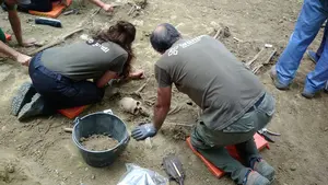 Recuperados en una fosa común en Etxalaz los cuerpos de seis víctimas del golpe militar de 1936