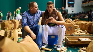 El joven aizkolari navarro Iker Vicente recibirá un homenaje este domingo en el frontón Navarra Arena