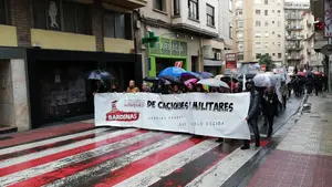 Manifestación en Tudela para reclamar el desmantelamiento del Polígono de Tiro de las Bardenas