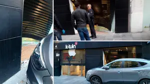 Alunizaje en la tienda de Apple en el centro de Pamplona: revientan el escaparate en un intento de robo